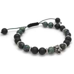 Jasper (Kambaba) and Black Onyx Bracelet For Men and Women Handmade, 100% natural, best for gift, energy healing