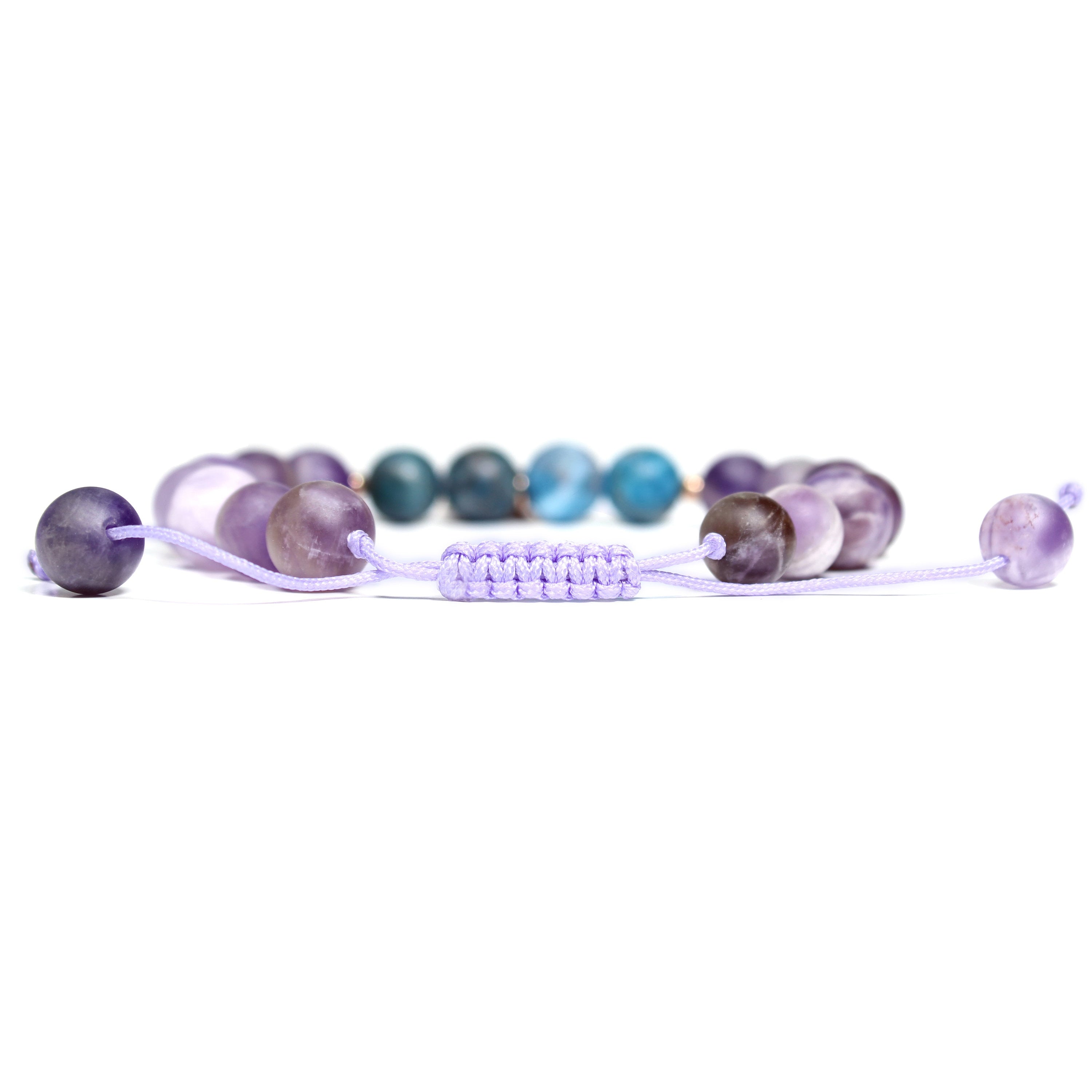 amethyst Bracelet and Apatite with Heart pendant, Frosted Amethyst, Heart charm, for women, women's bracelet, Amethyst Bracelet