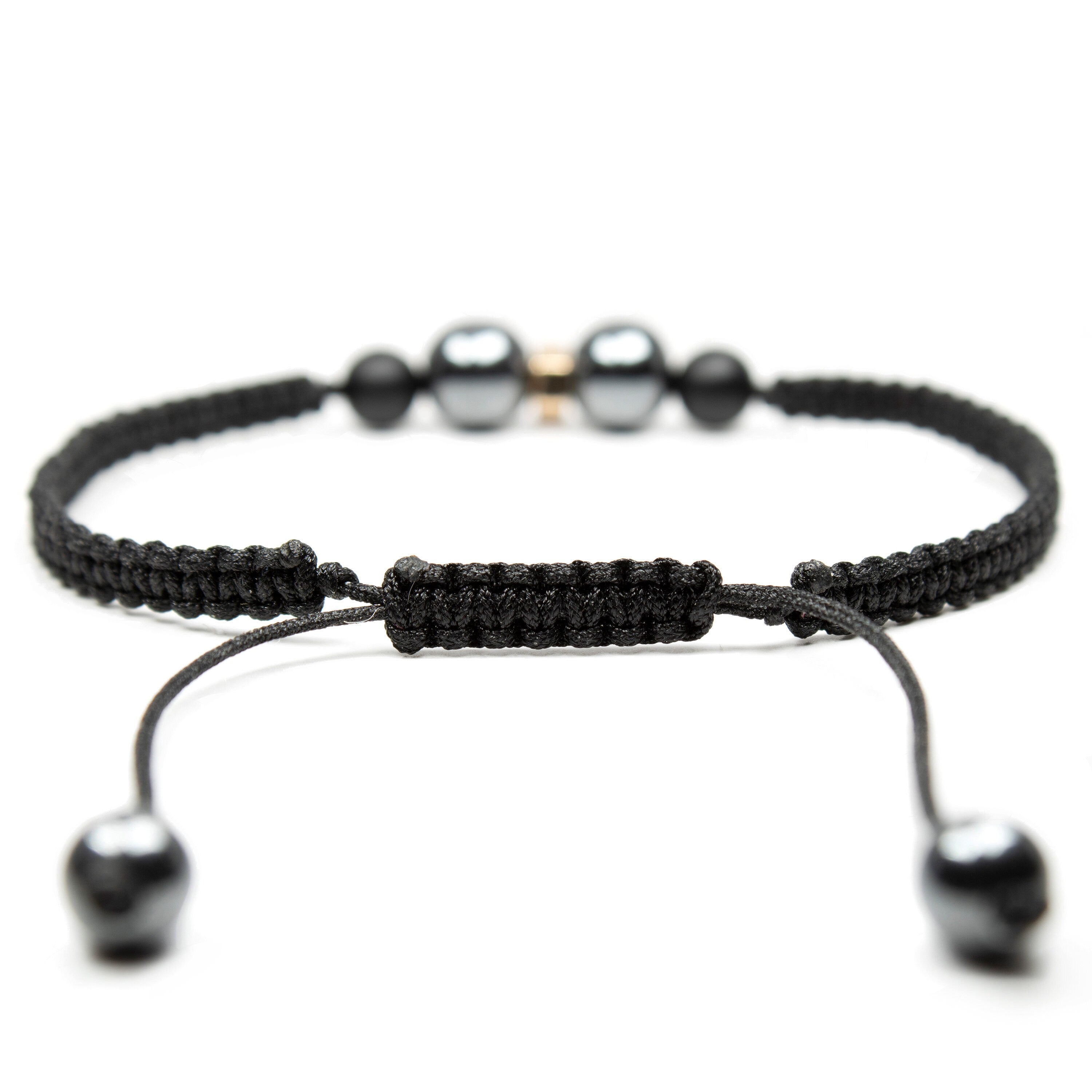 Hematite and Onyx Bracelet, Hematite braided Bracelet, for Men & Women, Black bracelet, Minimalist bracelet, Hematite Armband, Femme, Homme