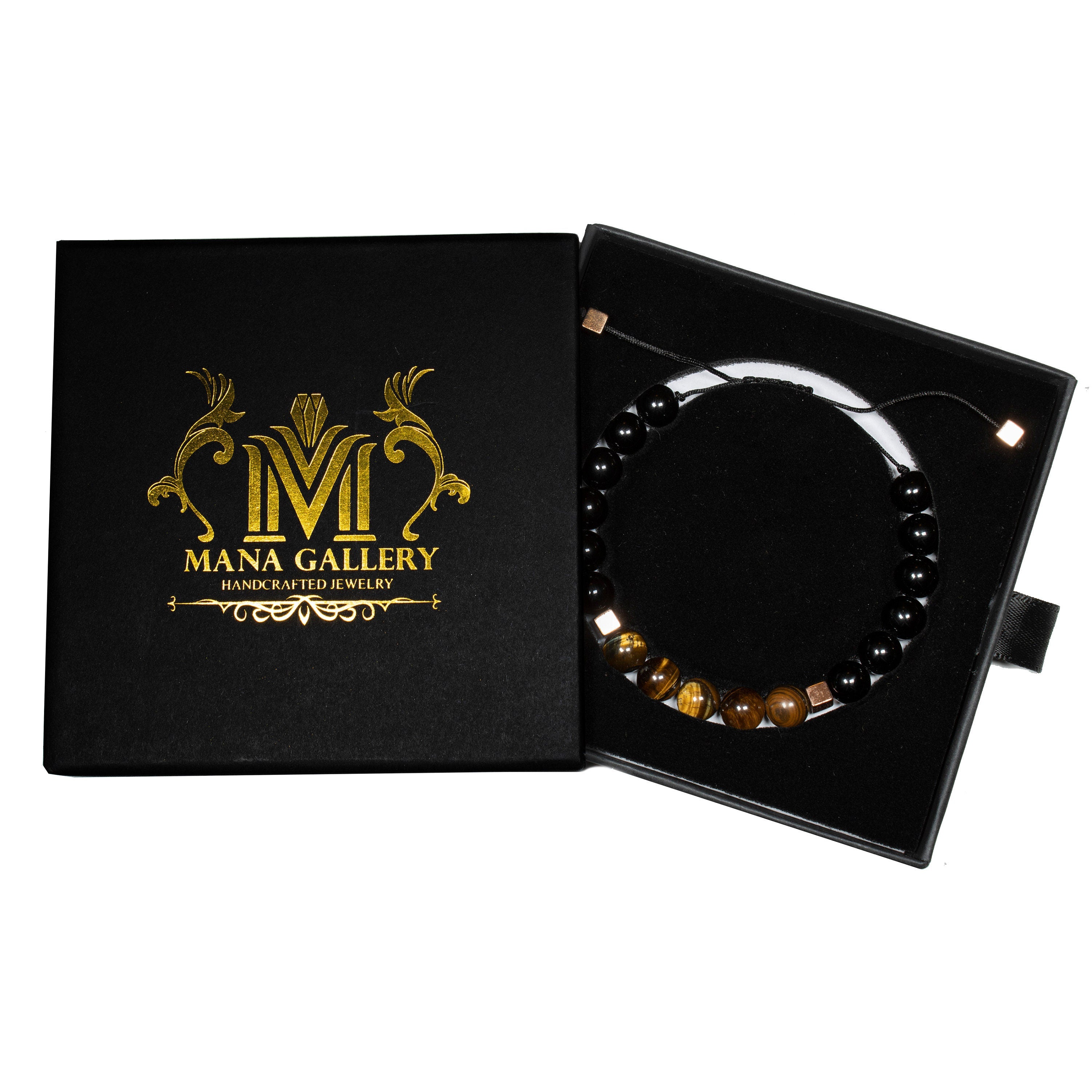 Unisex 8mm Tiger Eye and Onyx Bracelet - Empowering Men and Women with Resilience and Style