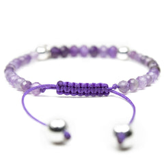 Natural amethyst bracelet Power mini 4mm and 6mm, key and lock heart pendant, amethyst crystal bracelet, amethyst bracelet for women, beaded