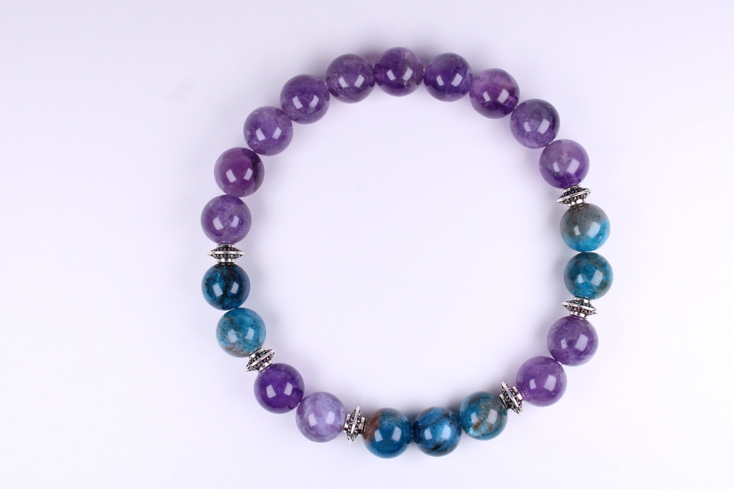 Amethyst Bracelet, 8mm Apatite Bracelet for women & Girls, Elastic Bracelet, bracelet for woman, women's bracelet, Gift, beaded bracelet