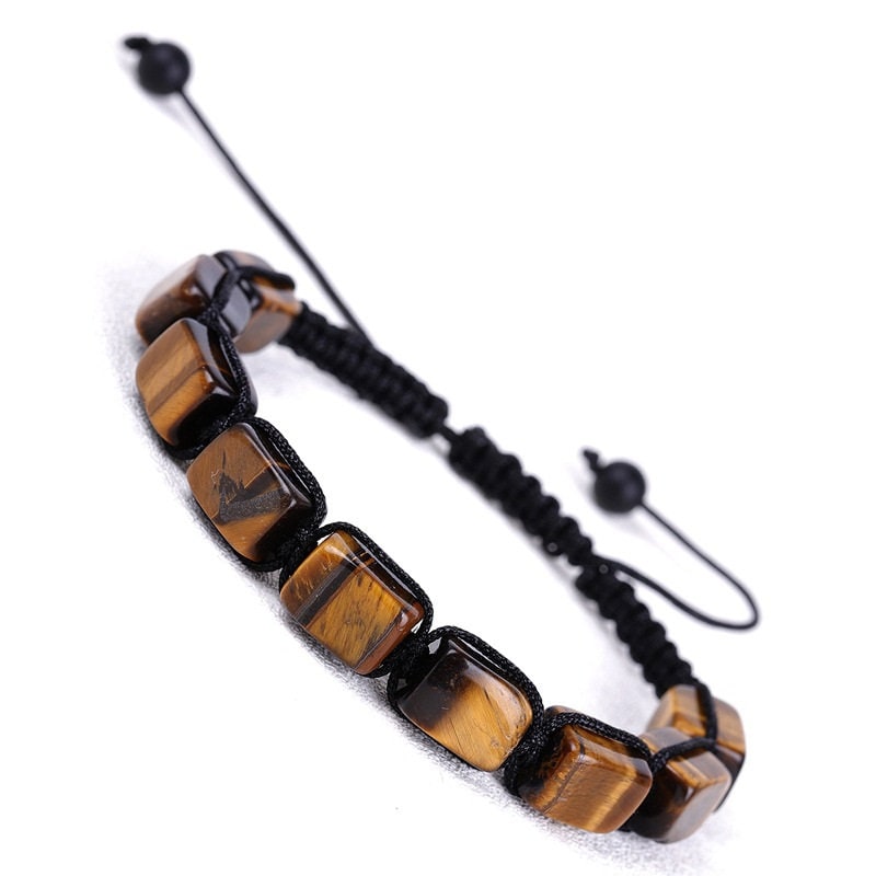 Tiger eye Bracelet - Natural , Tiger's eye Bracelet for Men & Women - Adjustable