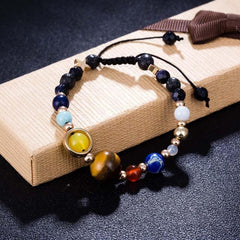 Explore the Universe: Handmade Solar System Bracelet with Planets and Stars - Galaxy Bracelet - for Men , Women , Girls and Boys