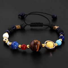 Explore the Universe: Handmade Solar System Bracelet with Planets and Stars - Galaxy Bracelet - for Men , Women , Girls and Boys