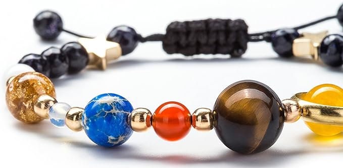 Explore the Universe: Handmade Solar System Bracelet with Planets and Stars - Galaxy Bracelet - for Men , Women , Girls and Boys